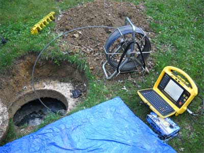 Photo of equipment used by Statewide Environmental Services to inspect home septic systems.