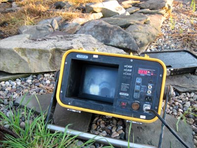 Photo of video camera used for septic system inspections